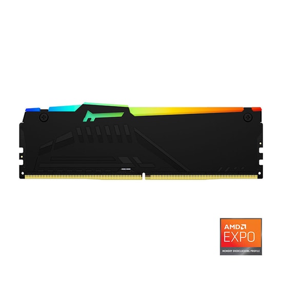 Kingston Fury Beast RGB 64GB (2x32GB) 6400MHz DDR5 CL32 EXPO Ram (KF564C32BBEAK2-64TR) - Yüksek Performanslı Bellek