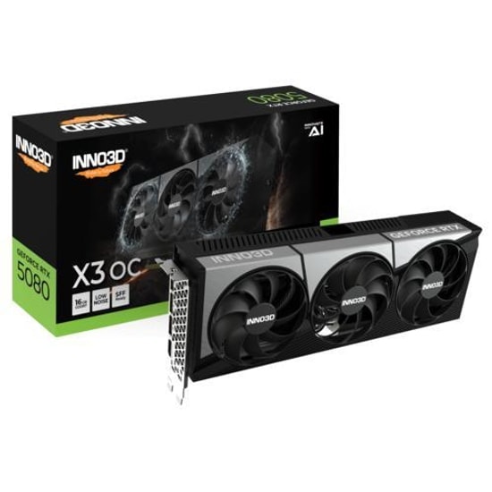 Inno3D RTX 5080 X3 OC 16GB GDDR7 Ekran Kartı (N50803-16D7X-17603930) - 256 Bit, DLSS 4, NVIDIA Reflex 2, 3x DP
