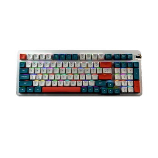 Aigo AG98 RGB Gri İngilizce Q Mekanik Yellow Switch Kablosuz Bluetooth Klavye