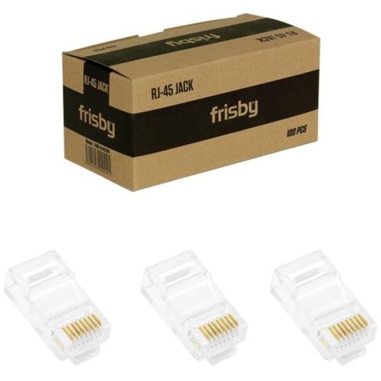 Frisby FNW-RJ4519N RJ45 CAT5 UTP Konnektör - 100'lü Paket, Ethernet Uyumlu, Ağ Kablo Bağlantısı