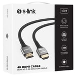 S-Link SLX-HD4K10 19+1 Hdmi to Hdmi 10 Metre Metal V2.0 4K (4096x2160) 30hz Kablo