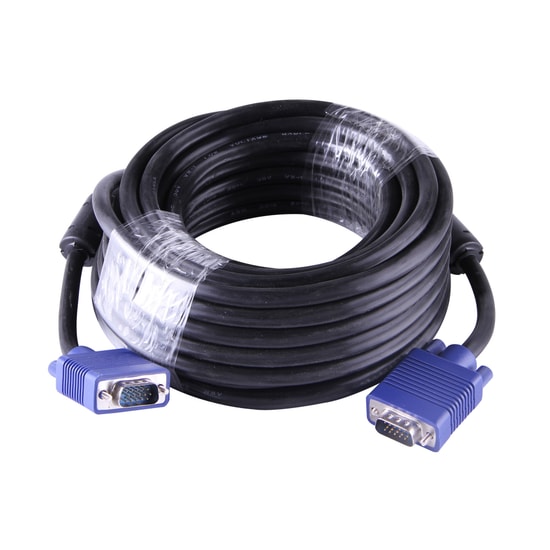 Qport Q-VGA15 15 Metre 15 Pin Filtreli VGA Kablo - Full HD Görüntü Aktarımı, Erkek Erkek Monitör ve Projeksiyon