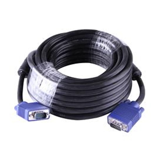 Qport Q-VGA10 10 Metre 15 Pin Filtreli VGA Kablo - Full HD Görüntü Aktarımı, Erkek Erkek Monitör ve Projeksiyon