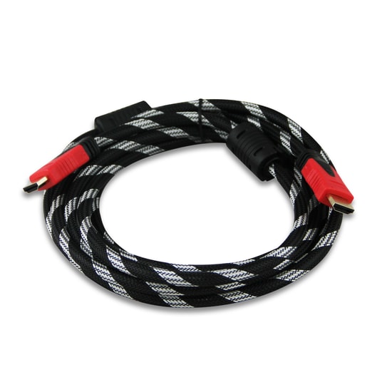 Qport Q-HDMI3 3m HDMI 1.4 Kablo - 4K 3D Destekli, Altın Uçlu, Parazit Önleyici Görüntü ve Ses Aktarım Kablosu