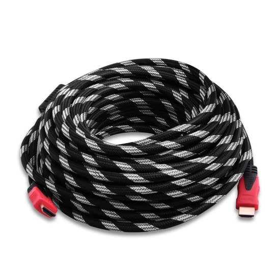 Qport Q-HDMI10 10 Metre HDMI 1.4 Kablo - 4K ve 3D Destekli, Altın Uçlu, Parazit Önleyici Görüntü ve Ses Kablosu
