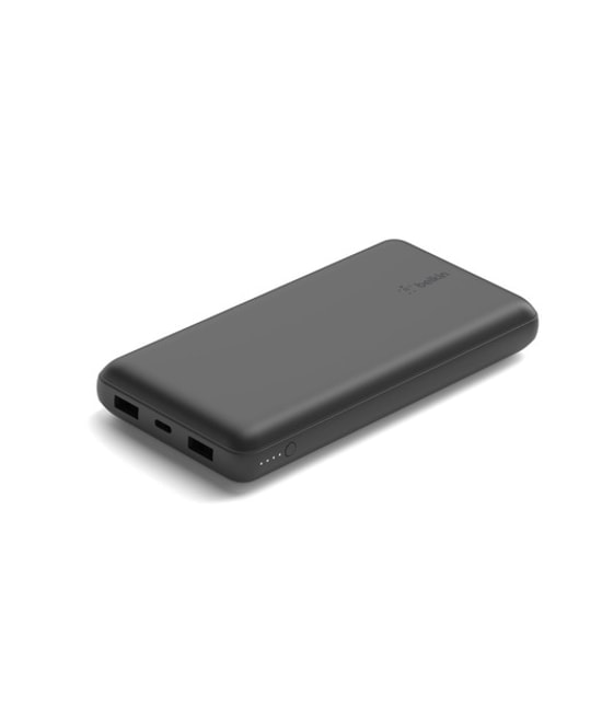 Belkin BPB012BTBK BoostCharge 20000mAh 15W Powerbank - Siyah, 2x USB-A ve 1x USB-C Port, Taşınabilir Hızlı Şarj Cihazı