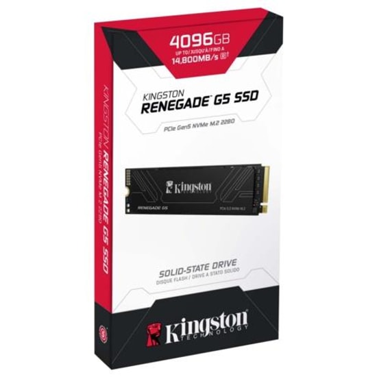 Kingston Renegade 4TB Gen5 M.2 NVMe PCIe 5.0 SSD (SRNG2S/4T0) - 14800/14000 MB/s Okuma/Yazma, SLC Önbellek, PS5 Uyumlu