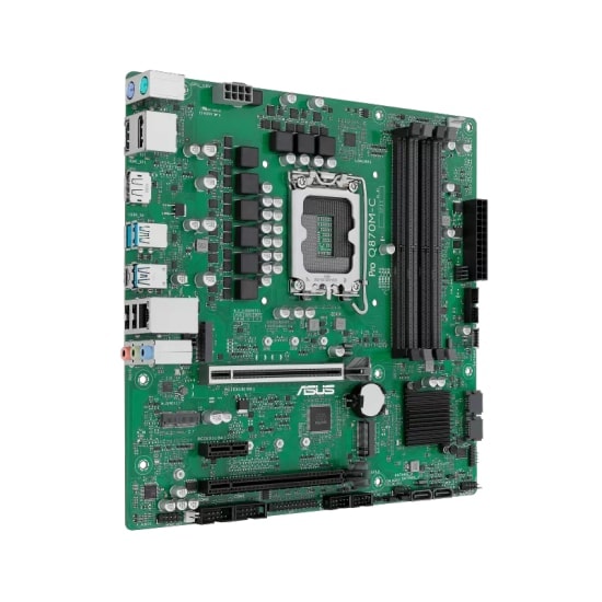 Asus PRO Q870M-C-CSM Intel VPro LGA1851 Anakart - DDR5 6400MT/s, 2xDP, HDMI, Çift M.2, USB 3.2, Micro-ATX, TPM