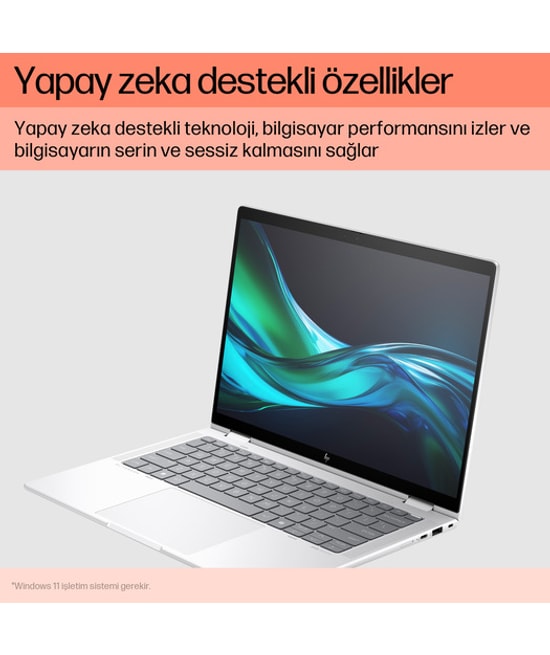 HP Elite x360 1040 G11 (9G0G7ET) Ultra 7-155H 16GB RAM 512GB SSD 14" WUXGA Dokunmatik 2si1 Arada Windows 11 Pro Notebook