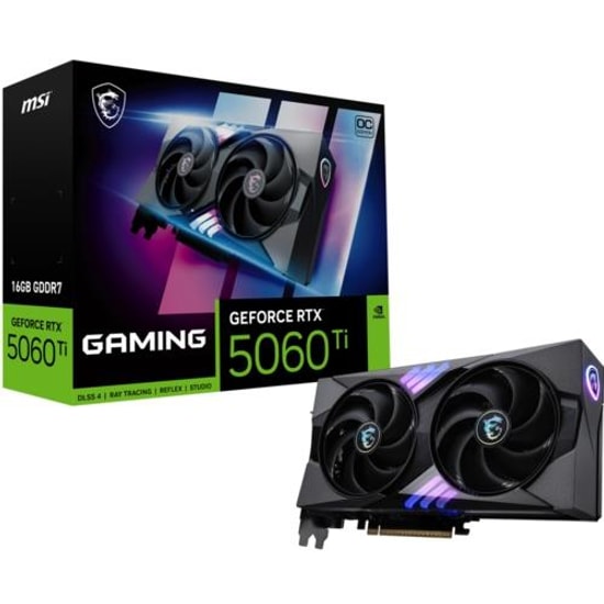 MSI GeForce RTX 5060 Ti Gaming OC 16GB GDDR7 Ekran Kartı - 128 Bit, DLSS, Ray Tracing, DX12, PCIe 5.0 X16, HDMI, DP
