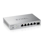 Zyxel XMG-105-ZZ0101F: 5 Port 2.5G + 10G SFP+ Multigigabit Metal Yönetilemez Desktop Switch