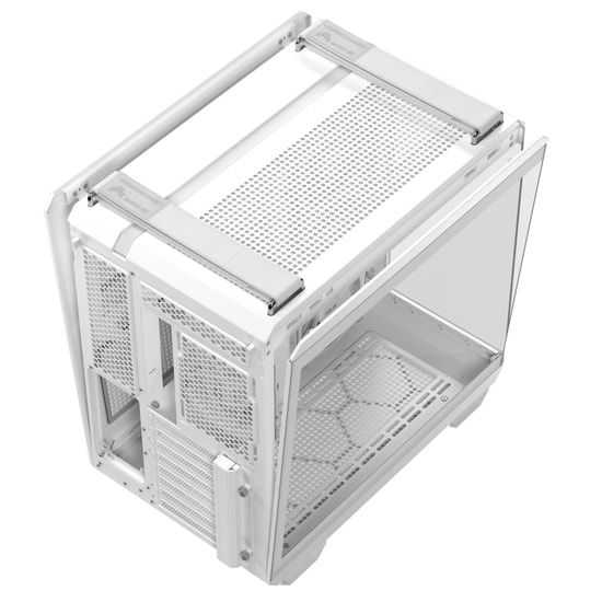 ASUS TUF Gaming GT502 Horizon Beyaz TG ARGB Kasa Midi Dikey (90DC0093-B19010) - Çift Bölmeli, Panorama Tasarım