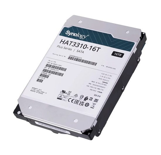 Synology Plus Serisi HAT3310-16T 16TB 3.5" SATA NAS Hard Disk - 7200RPM, 	281MB/s, 512MB Cache, 7/24 Çalışma