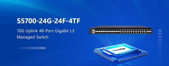 FOREDGE S5700-24G-24F-4TF 24 Gigabit RJ45 Port + 24 Gigabit SFP + 4 10Gigabit SFP L3 Yönetilebilir Gigabit Switch