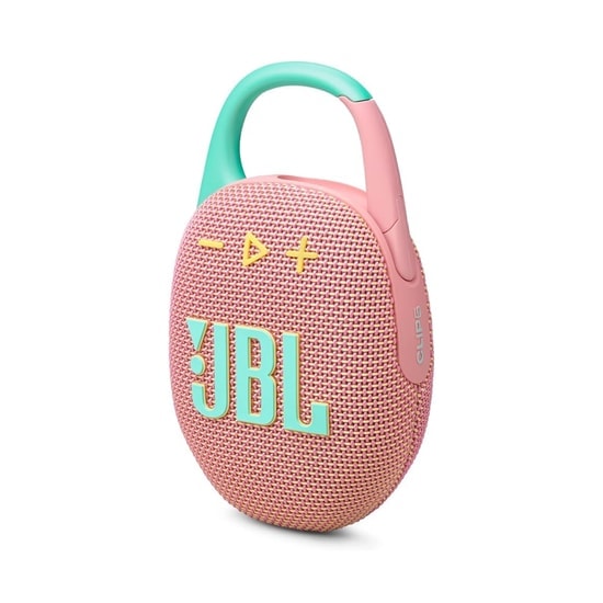 JBL Clip 5 Pembe Kablosuz Bluetooth Hoparlör - 12 Saat Müzik, 7W, Type-C Şarj, Suya Dayanıklı, Taşınabilir Tasarım