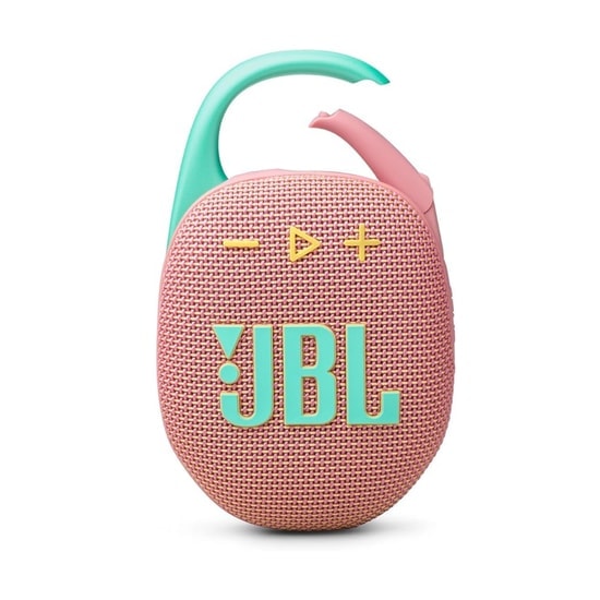 JBL Clip 5 Pembe Kablosuz Bluetooth Hoparlör - 12 Saat Müzik, 7W, Type-C Şarj, Suya Dayanıklı, Taşınabilir Tasarım
