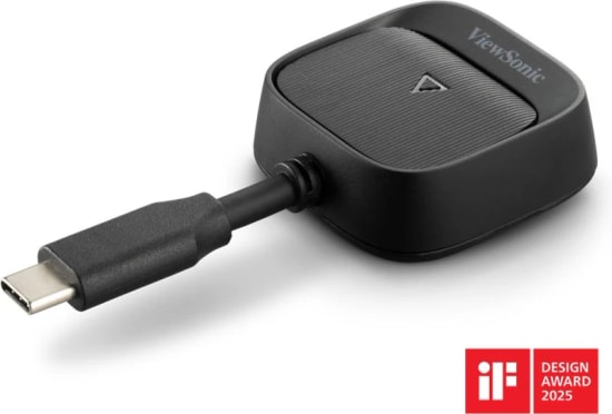 ViewSonic WPD-900 Kablosuz Ekran Yansıtma Kiti - Tak Çalıştır, 1080p 60Hz, 30 Metre Aktarım, USB-C Şarj