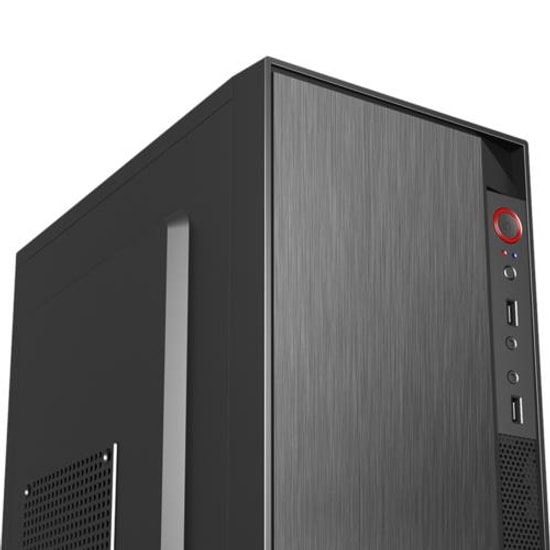 VENTO VS119S 300W PSU'lu Micro ATX Kasa: 3x USB 3.2, 1x 2.5" & 1x 3.5" Disk Yuvalı, 4 Fan Kapasiteli, Siyah Kasa