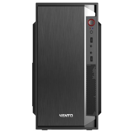VENTO VS119S 300W PSU'lu Micro ATX Kasa: 3x USB 3.2, 1x 2.5" & 1x 3.5" Disk Yuvalı, 4 Fan Kapasiteli, Siyah Kasa