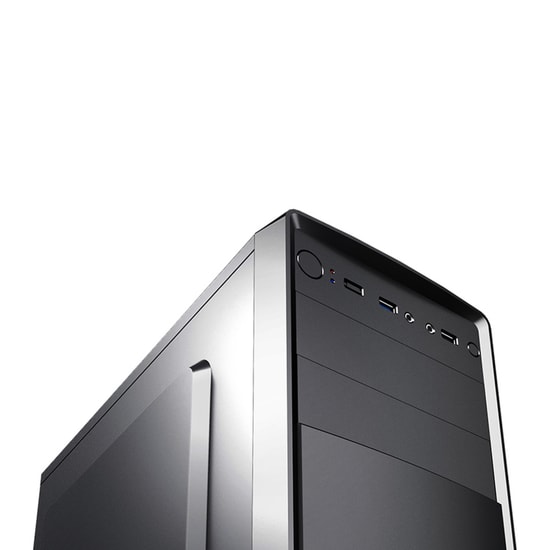 Vento VS121S 350W Peak (300W Gerçek) Siyah ATX Kasa - 4 Fan Yuvası, 2x SSD, 1x HDD, 3x USB, Mikrofon ve Kulaklık Girişli