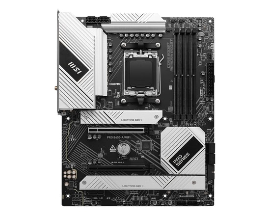 MSI PRO B650-A WIFI Anakart: AM5, DDR5 7600(OC), 3xM.2, USB 20Gbps, 2.5G LAN, Wi-Fi 6E, ATX, Genişletilmiş Heatsink