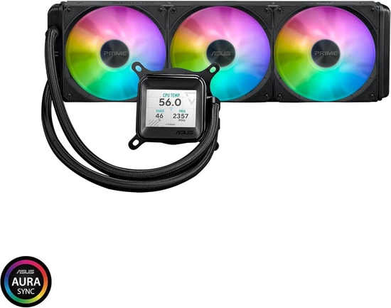 ASUS PRIME LC 360 ARGB LCD AIO Siyah İşlemci Sıvı Soğutucu - Hepsi dahil, CPU/GPU Bilgisi, Asetek Pompa, 6 Yıl Garanti