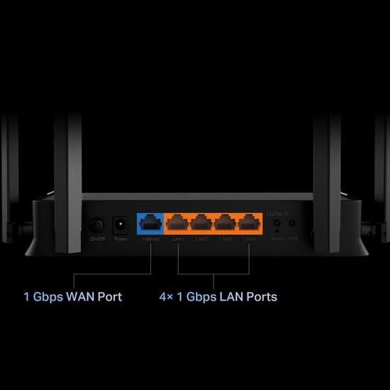 TP-Link Archer BE220 BE3600 Çift Bant Wi-Fi 7 Router - 3.6Gbps Hız, 4K/8K Yayın, 1xGbps WAN Port, 4xGbps LAN Port