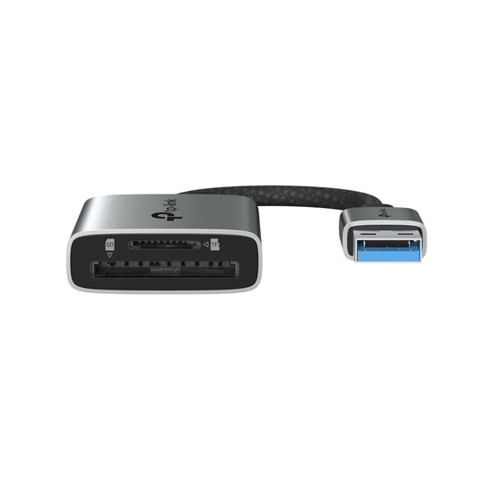 TP-Link UA430 USB 3.0 Type A SD/MicroSD Kart Okuyucu Adaptör - 2TB'a Kadar, 5Gbps Hız, Alüminyum Kasa, 15cm Kablo