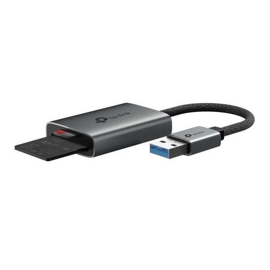TP-Link UA430 USB 3.0 Type A SD/MicroSD Kart Okuyucu Adaptör - 2TB'a Kadar, 5Gbps Hız, Alüminyum Kasa, 15cm Kablo