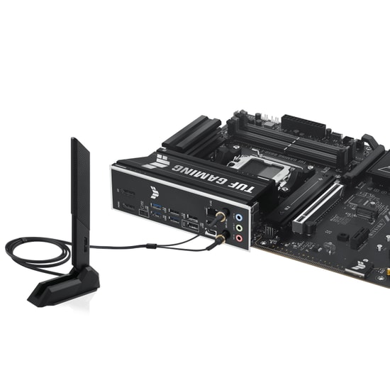 ASUS TUF Gaming B850-E WIFI Anakart: AMD AM5, DDR5 8000MHz, 3xM.2, USB 3.2, DP, HDMI, WiFi 6E, 2.5G LAN, Aura RGB, ATX