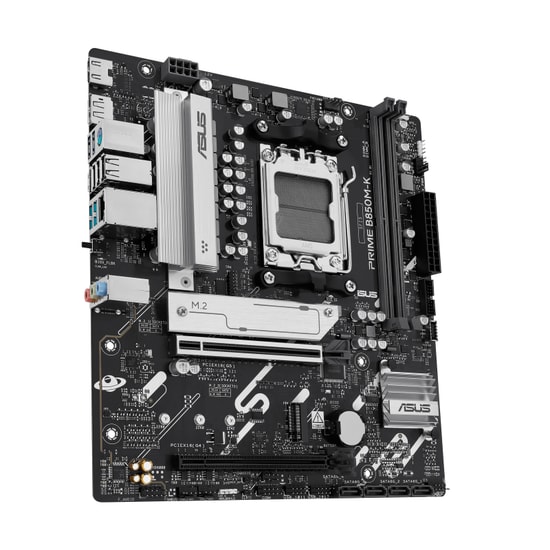ASUS PRIME B850M-K Anakart: AMD B850, AM5, DDR5 8200MHz, Çift M.2, DP, HDMI, USB 3.2, AURA RGB, 2.5G LAN, mATX