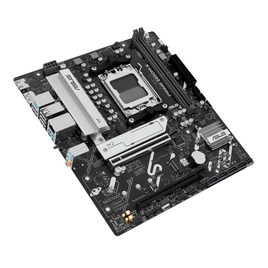 ASUS PRIME B850M-K Anakart: AMD B850, AM5, DDR5 8200MHz, Çift M.2, DP, HDMI, USB 3.2, AURA RGB, 2.5G LAN, mATX