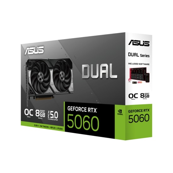 Asus Dual GeForce RTX 5060 OC 8GB GDDR7 Ekran Kartı - 128 Bit, HDMI 2.1b, 3xDisplayPort 2.1b, 145W, 4nm, Blackwell
