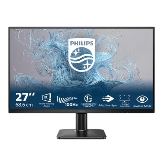 Philips 27E2N1100L/00 27" 1ms 100Hz Full HD IPS Monitör - HDMI, VGA, VESA, W-LED, 250nit, Siyah