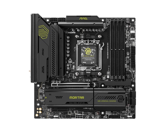 MSI MAG B850M MORTAR WIFI Anakart: AM5, DDR5 8200MHz (OC), Çift M.2 Gen5, WiFi 7, 5G LAN, USB 20G, MicroATX