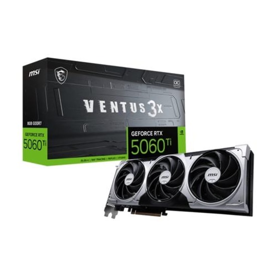 MSI GeForce RTX 5060 Ti Ventus 3X OC 8GB GDDR7 Ekran Kartı - 128 Bit, Ray Tracing, DirectX 12 Ultimate