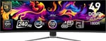 MSI MPG 491CQPX 49" QD-OLED Curved Gaming Monitör: 240Hz, 0.03ms, DQHD 5120x1440, G-Sync, HDR True Black 400