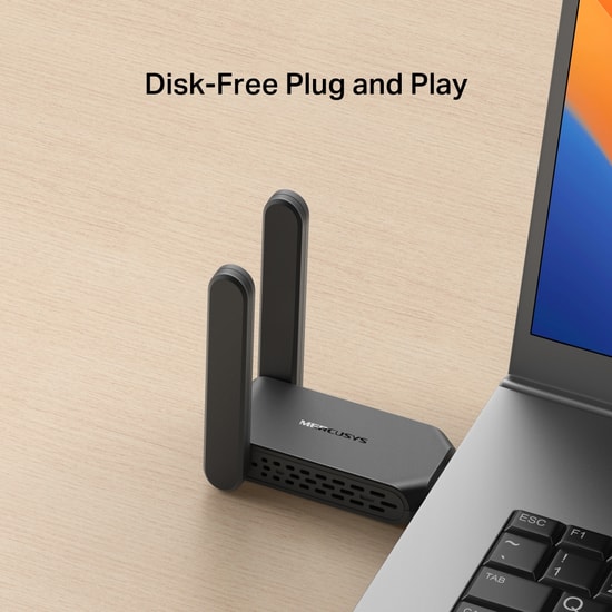 TP-LINK Mercusys MA32H AC1300 Yüksek Kazançlı USB 3.0 Wi-Fi Adaptörü - Dual-Band, Tak Çalıştır, Güvenli Bağlantı