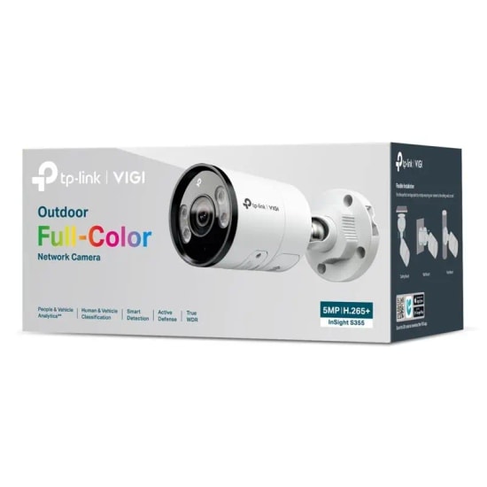 TP-Link VIGI InSight S355 5MP 2.8mm Lens Full Color Bullet Kamera - İnsan/Araç Algılama, Mikrofonlu, 30 Metre IR, IP67