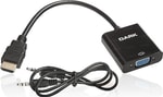 Dark DK-HD-AHDMIXVGA HDMI to VGA Aktif Dönüştürücü (Full HD, Ses Çıkışı, Kablolu, Sabitleme Vidalı) HDMI 1.3 Bağlantı