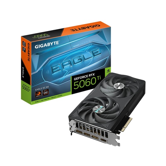 GIGABYTE GeForce RTX 5060 Ti Eagle OC 8GB GDDR7 Ekran Kartı (GV-N506TEAGLEOC-8GD) - 256 Bit, DLSS 4, Ray Tracing