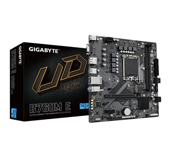 Gigabyte B760M-E D5 Anakart: Intel 1700P, DDR5 7200MHz, PCIe 4.0 M.2, USB 3.2, DisplayPort, HDMI, MicroATX