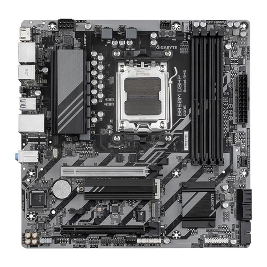 Gigabyte B850M-D3HP AM5 Anakart: Ryzen 9000 Serisi, DDR5 8200MHz(OC), Çift M.2, HDMI 2.1, DP 1.4, USB 3.2, MicroATX