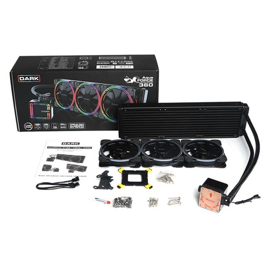 Dark AquaForce W360 DKCCW360 ARGB 360mm RGB Sıvı İşlemci Soğutucu - AMD Intel Uyumlu, 3x120mm Fan, 2000 RPM