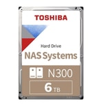 Toshiba N300 6TB 3.5" SATA 3 NAS Hard Disk (MN10ADA600S) - 7200Rpm, 512MB Cache, 6Gb/s, 7/24 Güvenlik HDD