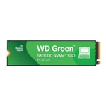 WD Green SN3000 2TB M.2 NVMe 3D NAND SSD (WDS200T4G0E) - 5000/4200 MB/s Okuma/Yazma Hızı, PCIe Gen 4x4, SLC Destekli