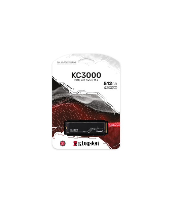 Kingston KC3000 512GB PCIe Gen4 NVMe M.2 Grafen Soğutuculu SSD (SKC3000S/512G) - 7000/3900 MB/s, 512MB DDR4 Önbellek