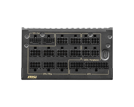 MSI MEG AI1600T PCIE5.1 1600W 80+ Titanium ATX 3.1 Tam Modüler Güç Kaynağı - Dual 12V-2x6 Connector, Infineon SiC MOSFET