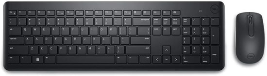 Dell KM3322W Siyah Kablosuz Klavye Mouse Set (580-AKFZ) - İngilizce Q Düzen, 1000 DPI Fare, Uzun Pil Ömrü