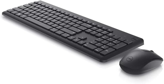 Dell KM3322W Siyah Kablosuz Klavye Mouse Set (580-AKFZ) - İngilizce Q Düzen, 1000 DPI Fare, Uzun Pil Ömrü